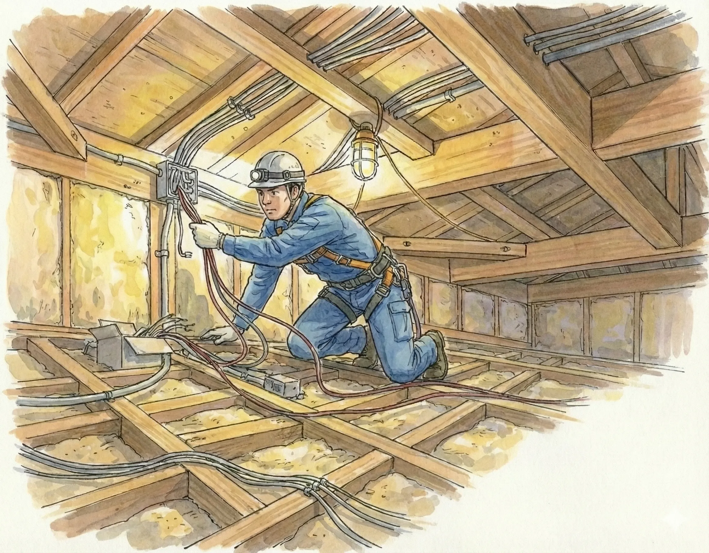 木造住宅の配線施工事例