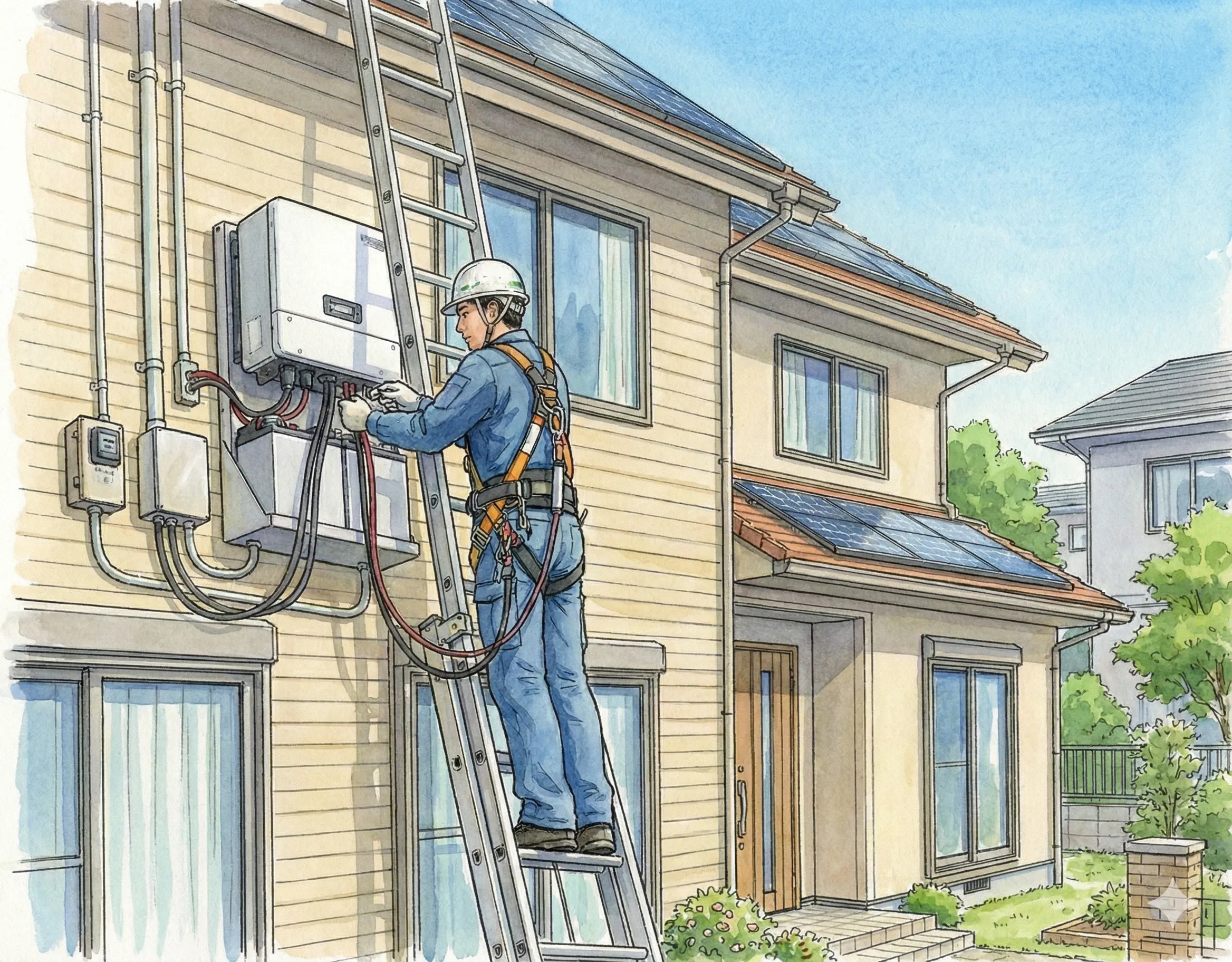 引込工事の様子