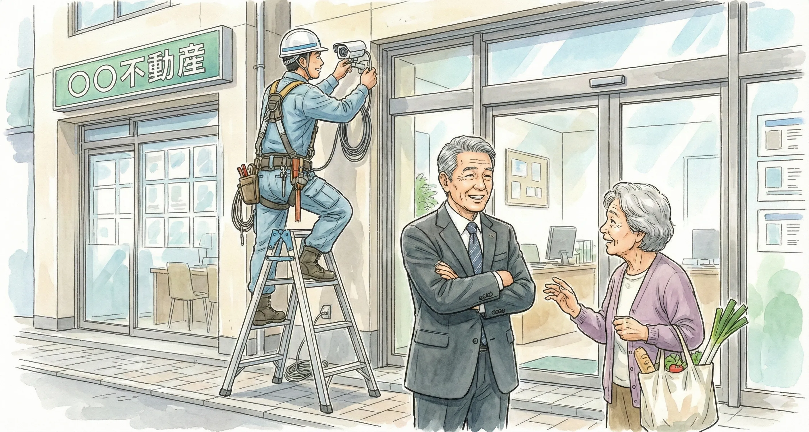 防犯カメラ設置工事。死角のない安全な環境づくりをサポート。